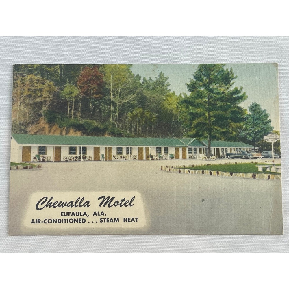 Vintage Chewalla Motel Eufaula‎ Ala Postcard Travel Souvenir 00838